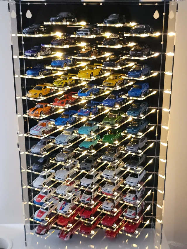 Витрина 1:64 за 60 колички — 64B60L — с LED